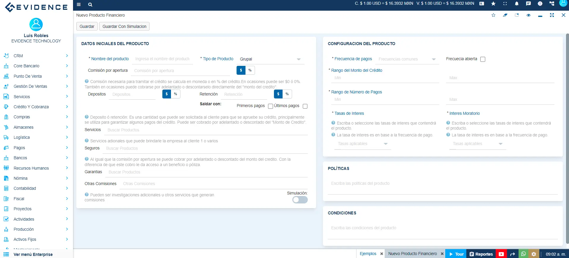 Nuevo producto financiero