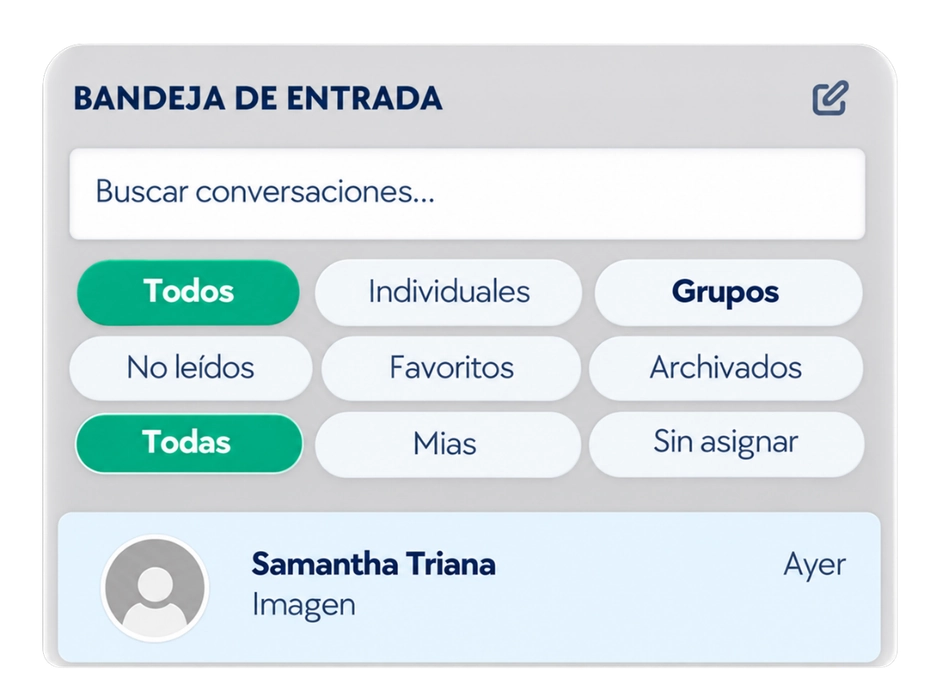 Bandeja enfocada